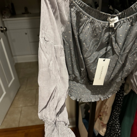 Dance & Marvel Light Gray Blouse - Picture 2 of 3